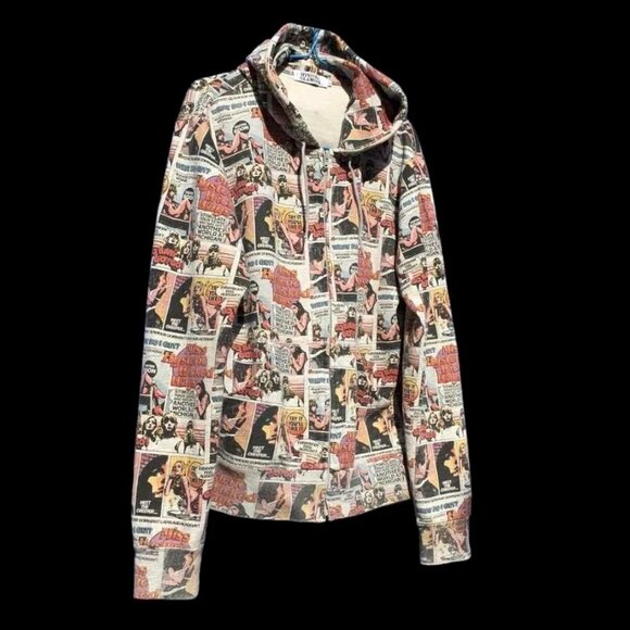 Hysteric Glamour Women's Unisex Colorful Comic Graphic Zip-Up Hoodie Jacket M L - Picture 2 of 13